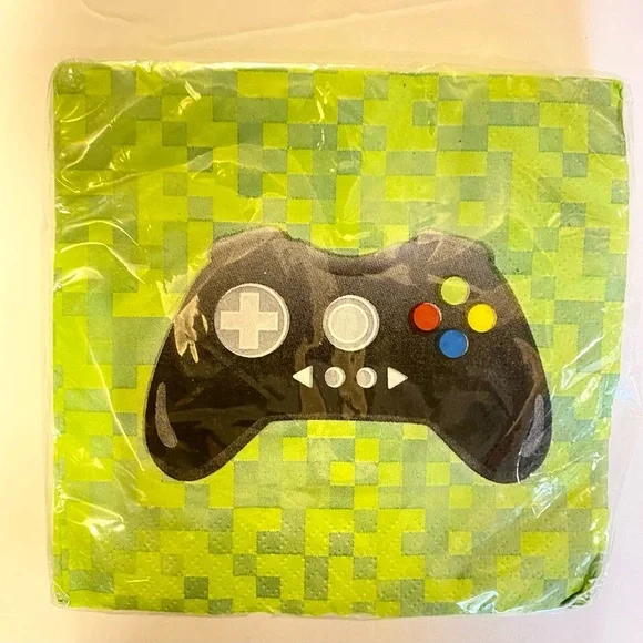 Level Up Paper Party Napkins - 5" x 5" | Pack of 16 - Picture 4 of 4